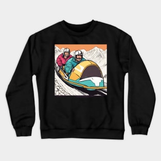 Bobsleighing Winter Sports 80s Bobsleigh Team Crewneck Sweatshirt